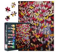 Jigsaw Puzzles 1000 Pieces, Color Butterfly Adult Jigsaw Puzzles, Butterfly Puzzle 1000 Pieces for Adults, Butterflies Puzzle Challenging Game Finished Size50x70cm