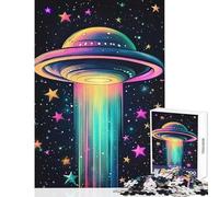 Jigsaw Puzzles 1000 Pieces Colorful UFO Starry Space Puzzle For Teenagers Precision Cutting for Birthday, Chrismas Deal As Gifts for The Whole Family (50x75cm)