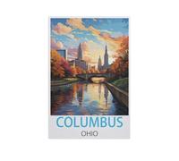 Jigsaw Puzzles 1000 Pieces，Columbus Ohio，Wood Children Games Educational Toys（75x50cm）-FV1