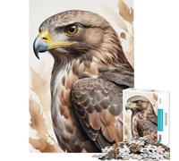 Jigsaw Puzzles 1000 Pieces Common Buzzard Watercolor Hands-on Game Learning Educational Toys Secret Santa Gifts Perfect Decoration (Size 38x52cm)