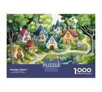 Jigsaw Puzzles 1000 Pieces Cottage in The Woods Puzzles for Adults Relaxing Games Difficult Challenge Fun at Home Activities, 70x50cm/1000pcs