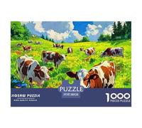 Jigsaw Puzzles 1000 Pieces Cows Cattle Puzzles 38x26cm/1000pcs Gift For Kids Stress Reliever Educational Games DIY Cardboard