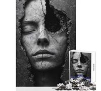 Jigsaw Puzzles 1000 Pieces Cracked Silence Hands-on Game Difficult Challenge Home Decoration Toys Challenging To Complete (38X52CM)