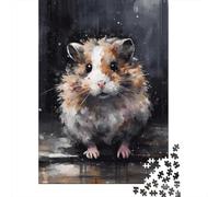 Jigsaw Puzzles 1000 Pieces Cute Hamster Pet Adult Jigsaw Puzzle Brain Teaser Game Analysis And Logic Christmas Birthday Gifts 38x26cm/1000pcs
