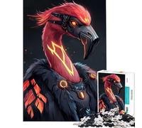 Jigsaw Puzzles 1000 Pieces Cyberpunk Flamingo Animal Family Game Brain Intelligence Challenge Addictive Toys Great Gifts for Games Birthday Present (Size 38x52cm)