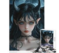 Jigsaw Puzzles 1000 Pieces Dark Elf Beauty - Hands-on Game Difficult Challenge Home Decoration Toys Challenging To Complete (75X50CM)