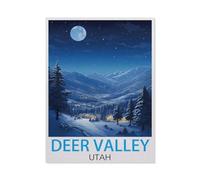 Jigsaw Puzzles 1000 Pieces，Deer Valley Utah，Wooden Children Games Educational Toys（75x50cm）-HA42
