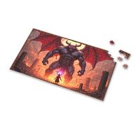 Jigsaw Puzzles 1000 Pieces Devil'S Challenge: A Hero'S Stand Against The Giant Demon Picture Puzzle 300 Piece Puzzle Puzzle Board(1000PCS)