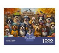 Jigsaw Puzzles 1000 Pieces Dogs Playing Baseball Adult Jigsaw Puzzle Brain Teaser Game Analysis And Logic Christmas Birthday Gifts 38x26cm/1000pcs