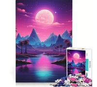 Jigsaw Puzzles 1000 Pieces Dreamy Synthwave Serenity, Toy Wall Decor, Interesting Stress Reduction, Challenging Game Gifts 50x75cm