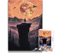 Jigsaw Puzzles 1000 Pieces Echoes of The Moonlit Cliff Relaxing Solo Quiet Time Superior Accurate Cutting Play Toy Size 50x75cm