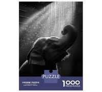 Jigsaw Puzzles 1000 Pieces Elephant Showering in Black And White Jigsaws for Adults Hands-on Game Stress Reliever Unique Birthday And Xmas Gifts 70x50cm/1000pcs