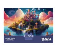 Jigsaw Puzzles 1000 Pieces Fantasy Island Castle Puzzles for Adults Relaxing Games Difficult Challenge Fun at Home Activities, 52x38cm/1000pcs