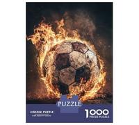 Jigsaw Puzzles 1000 Pieces Fiery Soccer Ball Puzzles for Adults Hands-on Game Staycation Kill Time Christmas Birthday Gifts 52x38cm/1000pcs