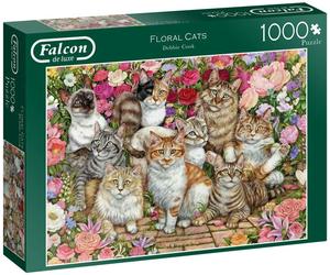 Jigsaw Puzzles 1000 pieces - Floral Cats