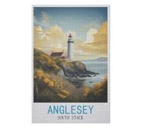 Jigsaw Puzzles 1000 Pieces for Adult,Anglesey South Stack,Adults 1000 Piece Jigsaw Puzzle- Christmas,75x50,wooden puzzle ,AA-1446