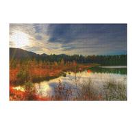 Jigsaw Puzzles 1000 Pieces for Adult,Autumn lake,,Adults 1000 Piece Jigsaw Puzzle- Christmas,38x26,paper puzzle