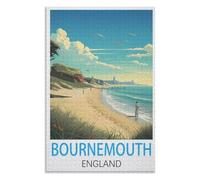 Jigsaw Puzzles 1000 Pieces for Adult,Bournemouth England，Adults 1000 Piece Jigsaw Puzzle- Christmas，38x26，paper puzzle，AA-1226