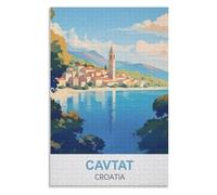Jigsaw Puzzles 1000 Pieces for Adult,Cavtat Croatia，Adults 1000 Piece Jigsaw Puzzle- Christmas，38x26，paper puzzle，AA-1266