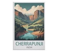 Jigsaw Puzzles 1000 Pieces for Adult,Cherrapunji India,Adults 1000 Piece Jigsaw Puzzle- Christmas,38x26,paper puzzle,AA-786