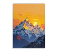 Jigsaw Puzzles 1000 Pieces for Adult Children Sunset on Mount Everest in The Himalayas Between Nepal and China Puzzle Lover's Gift Suitable for Home Decoration Holiday Decoration