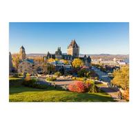 Jigsaw Puzzles 1000 Pieces for Adult Frontenac Old Quebec City Beautiful Autumn Season Puzzle Game for Family Wooden Puzzle Toy Educational Games Puzzles for Home Decor