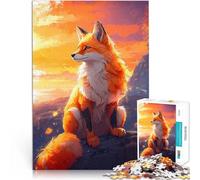 Jigsaw Puzzles 1000 Pieces for Adults A Fox Enjoying the View Hands-on-Spiel Wanddekoration Einzigartige Geburtstags- und Weihnachtsgeschenke75x50cm