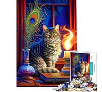Jigsaw Puzzles 1000 Pieces for Adults A Tabby Cats Domain Jigsaw Anti-Stress Toys Precision Cutting Deal As Gifts for The Whole Family (Size 75x50cm)