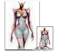 Jigsaw Puzzles 1000 Pieces for Adults Abstract Fashion Illustration Jigsaw Puzzles for Travel Lovers & Couples Challenging Toy 1000 PCS(75x50cm)