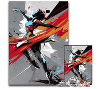 Jigsaw Puzzles 1000 Pieces for Adults Abstract Figure in Dance Paper Jigsaw Puzzles for Adults Interactive Family Game Brain Challenge Educational Toy 1000 PCS(38x26cm)