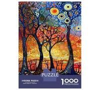 Jigsaw Puzzles 1000 Pieces for Adults Abstract Forest Painting Art-3 Puzzles for Adults DIY Toys Home Decoration Help The Brain Exercise 38x26cm/1000pcs