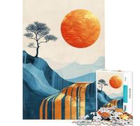 Jigsaw Puzzles 1000 Pieces for Adults Abstract Mountain Landscape Toys Educational Games Practical Game Learning Educational Gifts Ideas (Size 38x26cm)