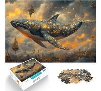 Jigsaw Puzzles 1000 Pieces for Adults Abstract painting Whale Made of cardboard,for ages 14 and over Family Games Difficult Hard Gifts for Women Men 。size:38x52cm/14.96x20.47inch