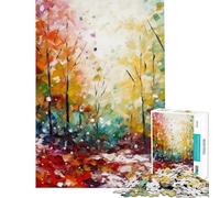 Jigsaw Puzzles 1000 Pieces for Adults Abstract Snowy Forest Puzzle for Adults Hands-on Game Improve Memory Deal As Gifts for The Whole Family (38x26cm)