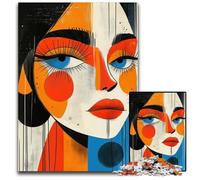 Jigsaw Puzzles 1000 Pieces for Adults Abstract Woman Portrait Difficult Puzzles for Adults Interactive Family Game Ideal Family Activity Game 1000 PCS(75x50cm)
