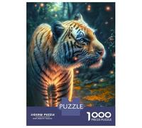 Jigsaw Puzzles 1000 Pieces for Adults Adorable Fantasy Tiger Jigsaws for Adults Fun Games Stress Reliever Help The Brain Exercise 52x38cm/1000pcs