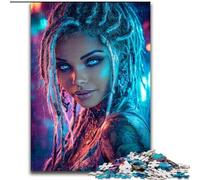 Jigsaw Puzzles 1000 Pieces for Adults African American Woman Made of cardboard, Making It A Great Gift for Family Fun size 38x26CM for Holidays, Birthdays, And Family Game Nights