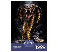 Jigsaw Puzzles 1000 Pieces for Adults Aggressive Cobra Snake Jigsaws for Adults Relax Games Improve Memory Stress Reduction Gifts 38x26cm/1000pcs