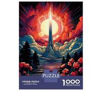 Jigsaw Puzzles 1000 Pieces for Adults Alien Spaceship Landing Scene Puzzle for Adults Hands-on Game Improve Memory Deal As Gifts for The Whole Family 70x50cm/1000pcs
