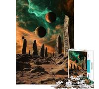 Jigsaw Puzzles 1000 Pieces for Adults Alien Stone Circle Puzzle for Adults Hands-on Game Improve Memory Deal As Gifts for The Whole Family (50x75cm)