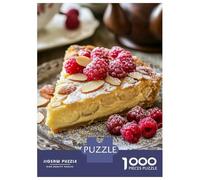 Jigsaw Puzzles 1000 Pieces for Adults Almond Raspberry Tart Puzzle for Adults Family Game Wall Decoration for Birthday, Chrismas 38x26cm/1000pcs