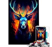 Jigsaw Puzzles 1000 Pieces for Adults Amazing Deers Colorful Educational Game Challenging Game Toys Great Gifts But Fun And Humorous (Size 38x52cm)