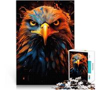 Jigsaw Puzzles 1000 Pieces for Adults American Eagle Pride Fire Mustermontage Geschenke für Freunde und Familie38x26cm