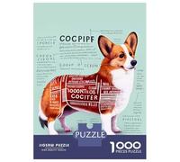 Jigsaw Puzzles 1000 Pieces for Adults Anatomy of A Welsh Corgi Puzzles for Adults Fun Games Improve Memory Deal As Gifts for The Whole Family 52x38cm/1000pcs
