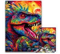 Jigsaw Puzzles 1000 Pieces for Adults Ancient Dinosaurs Wooden Puzzles for Travel Lovers & Couples, Challenging Toy 50x75CM/19.68x29.52inch