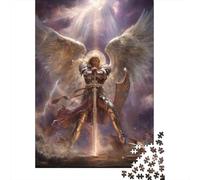 Jigsaw Puzzles 1000 Pieces for Adults Angel Warrior Sword Artwork Adult Puzzles Relaxing Games Difficult Hard Deal As Gifts for The Whole Family 52x38cm/1000pcs