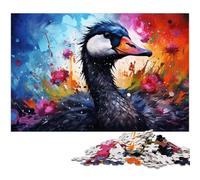 Jigsaw Puzzles 1000 Pieces for Adults Animal Art Duck Colorful Psychedelic Challenging Difficult Puzzle A Work of Art for Teens Age 14 Years Up 1000 PCS(38x26cm)