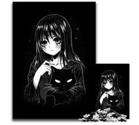 Jigsaw Puzzles 1000 Pieces for Adults Anime Cat Girl Jigsaw Puzzles for Adults Perfect for Family Fun on Holidays 1000 PCS(38x26cm)