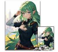 Jigsaw Puzzles 1000 Pieces for Adults Anime Elf Girl Jigsaw Puzzles for Adults Perfect for Family Fun on Holidays 1000 PCS(38x26cm)