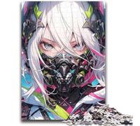 Jigsaw Puzzles 1000 Pieces for Adults Anime Futuristic Cute Girl Wall Decoration for Educational Game Gifts for Women Men 38x26cm